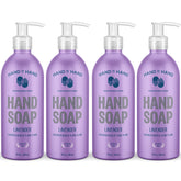 Hand in Hand nourishing liquid hand soap with lavender buds for daily gentle cleansing.