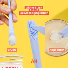 Handmade Heroes lip scrub brush tool for easy daily use.