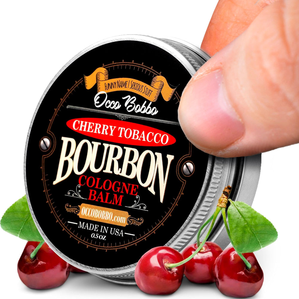 Handy Hound Occo Bobbo solid cologne tin showing portable travel-friendly design