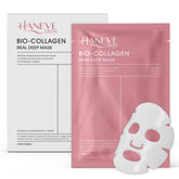 Haneve Skin Bio-Collagen mask packaging signals premium hydration