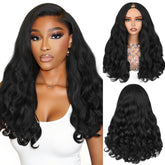 HANNE Yaki Curly V Part Wig close-up shows natural texture for daily wear