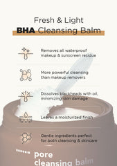 Hanskin BHA Pore Cleansing Balm rinse shows milky wash for clean skin.
