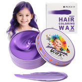 Hansuby temporary purple hair color wax for kids and adults, quick wash-out at home.