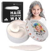 Hansuby temporary silver white hair wax bottle for instant color, easy wash-out.