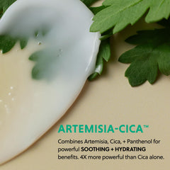 Hanyul Artemisia Soothing Gel Cream dispensing action highlights easy daily use.