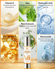 HANYWIL Anti age serum with wrinkle and age spot focus in action shot.
