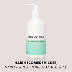 Hair texture and shine after conditioning with Hanz de Fuko Premium Natural Conditioner.