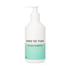 Hanz de Fuko Premium Natural Shampoo bottle for healthier scalp and clean hair