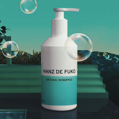 Scalp closeup of Hanz de Fuko formula soothing irritation and supporting growth