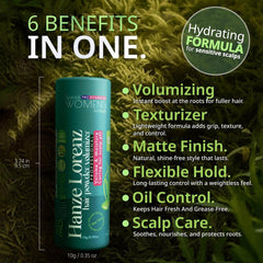 Hanze Lorenz Hair Texture Powder unscented formula is ideal for sensitive scalps.