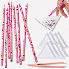 haozher 17pcs rhinestone picker kit with pencils and trays for precise gem placement