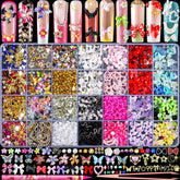 Haozher 8000pcs nail charms case versatile nail art designs.