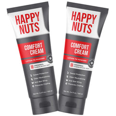 HAPPY NUTS Comfort Cream Deodorant pack shows aluminum free protection for daily use