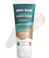 Happy Ocean SPF 45 on face and body with mineral protection for outdoor use