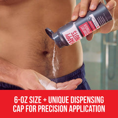Happy Nuts Comfort Powder groin-application scene emphasizes chafe protection