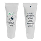 HAPYONLFU carbon peel gel applied to the face for deep cleansing
