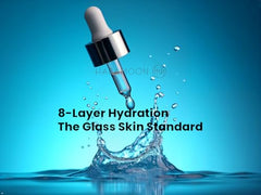 HARAMOON Hyaluronic Acid Ampoule texture highlights lightweight, non-greasy moisture for a dewy finish