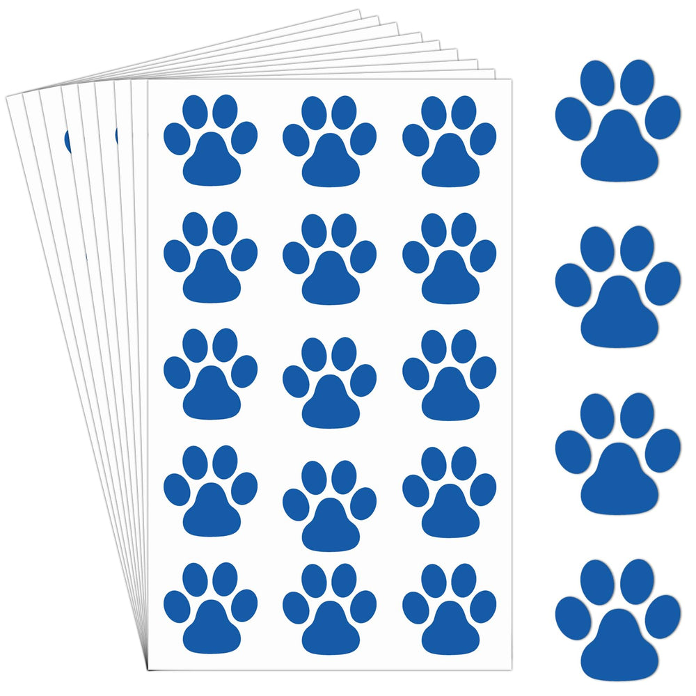Harloon blue paw print tattoo sheets for party decor