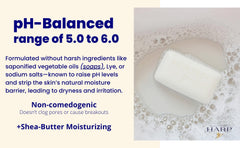 Creamy lather forming on skin with HARP Vanilla Lavender Bar