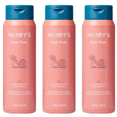Harry's Fig Scent body wash bottle close-up highlighting gentle cleansing for sensitive skin.