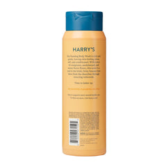 Harry's Redwood body wash lather close-up showing creamy foam for refreshing cleanse.