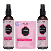 HASK 5-in-1 Leave-In Bottle with Argan Oil delivers detangling and shine.