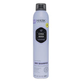 HASK chia seed dry shampoo bottle front view showing oil-absorbing formula.