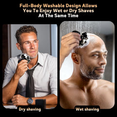 Haslife shaver featuring magnetic detachable head for quick cleaning.