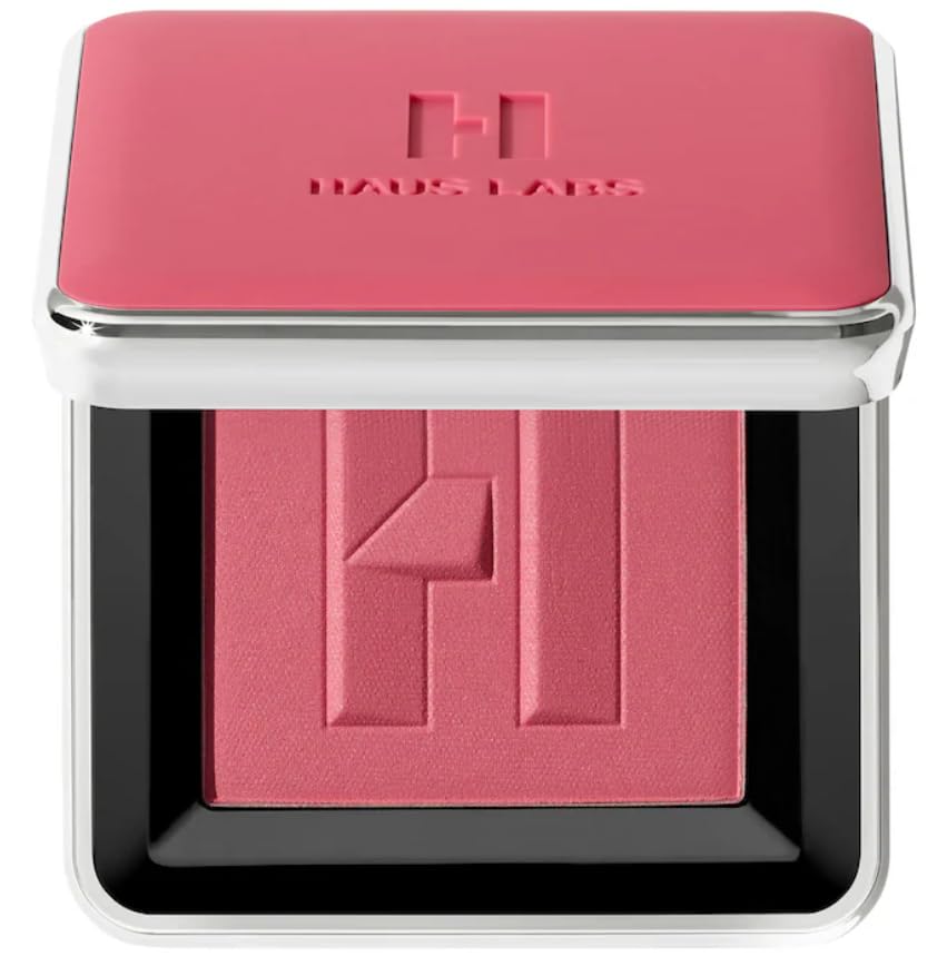 HAUS LABS Color Fuse Blush Powder Hibiscus Haze adds a silky, natural flush