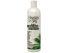 Hawaiian Silky Miracle Worker conditioner lather demonstrates hydrating formula for soft hair.