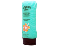 Hawaiian Tropic Silk Hydration after sun clear formula absorption demonstrated.