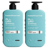 Hawthorne All Day Shampoo bottle front for daily hydration.