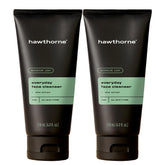 Hawthorne men's everyday face wash bottle closeup showing clean skin and hydration
