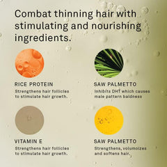 Hawthorne Thicker Hair Shampoo foam-lather demonstrating rich cleansing action.