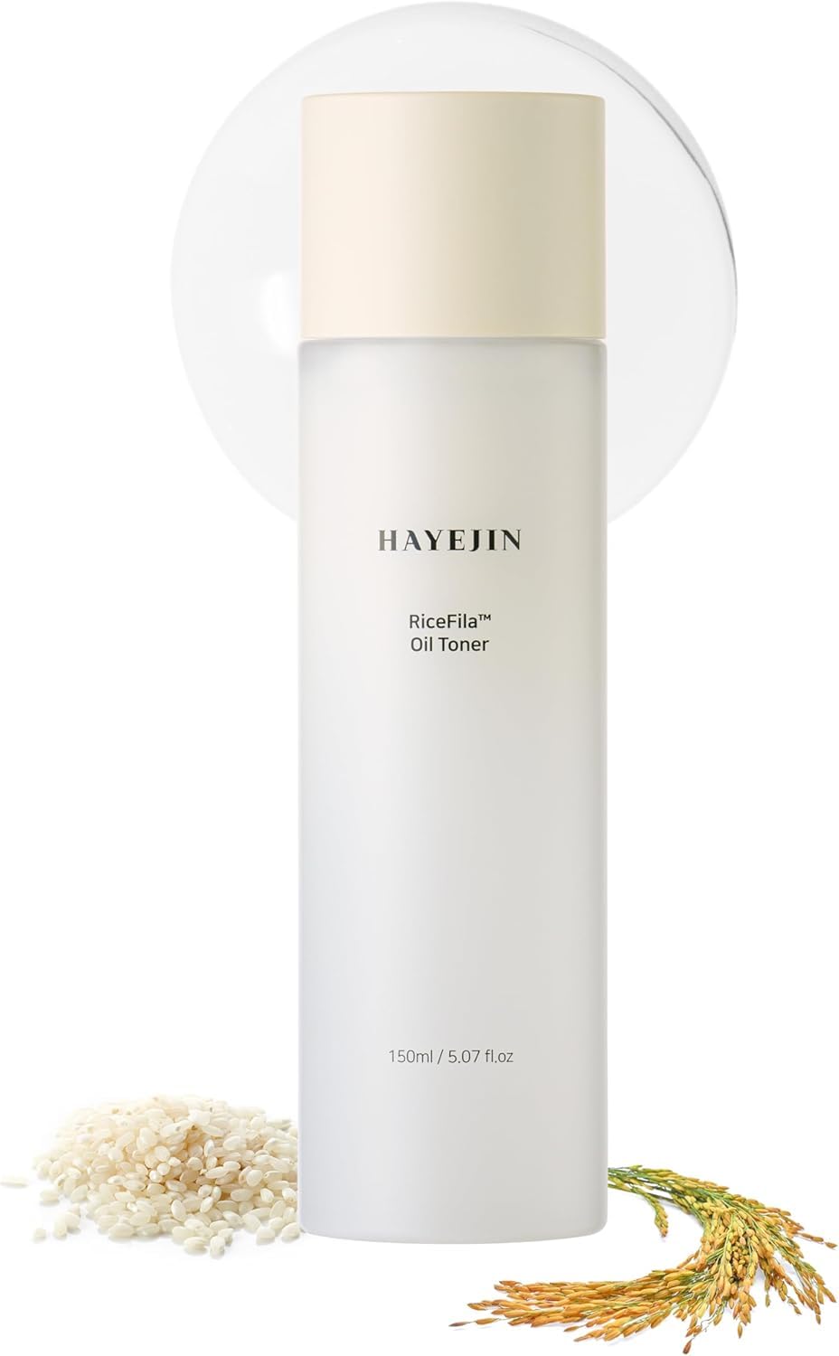 HAYEJIN RiceFila bottle demonstrates two-phase hydration for glass skin prep.
