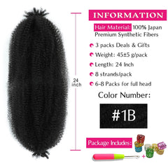 Hbegant Afro Twist 24inch soft-on-skin texture for comfortable wear