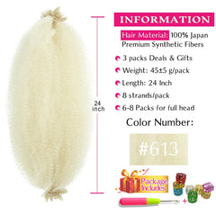 Hbegant Afro Twist Hair 24-inch soft-on-skin fibers for comfortable wear.