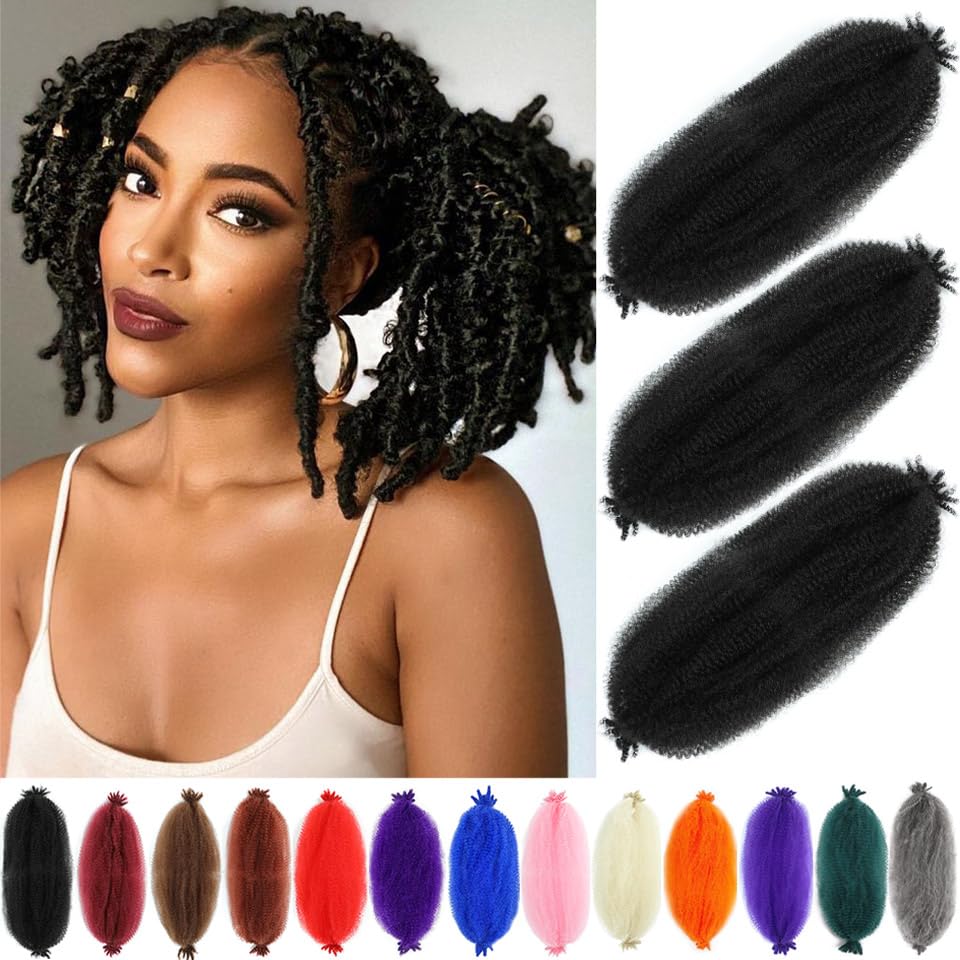 Hbegant Marley twist hair 12-inch 3-pack for full, easy installs.