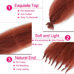 Hbegant springy Afro Twist 24 inch offers lightweight wear