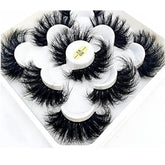 HBZGTLAD 5-pair 25mm mink lash pack, bold yet natural for daily wear.