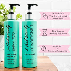 Head Kandy Squad Goals Conditioner bottle highlights elasticity and reduced breakage.