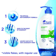 Head & Shoulders Cool Menthol shampoo lathering on scalp for a clean feel.