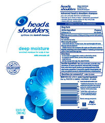 Étiquette Head & Shoulders lisible sur le flacon, promesse de soin équilibré