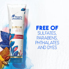 Creamy texture of Head & Shoulders Supreme Color Protect conditioner ready to apply