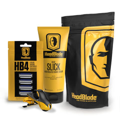 HeadBlade Moto razor ready for precise head shaving with smooth handling.