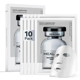 HEALOINE Hyaluronic Acid Mask packaging highlights premium ingredients for at-home hydration