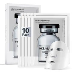HEALOINE Hyaluronic Acid Mask packaging highlights premium ingredients for at-home hydration