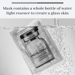 HEALOINE mask on skin during application conveys smooth, comfortable fit