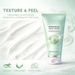 Healora Intertrigo Cream barrier illustrating moisture protection in folds.