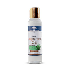 Health and Wisdom Pure Magnesium Oil bottle and pour supports targeted skin hydration.